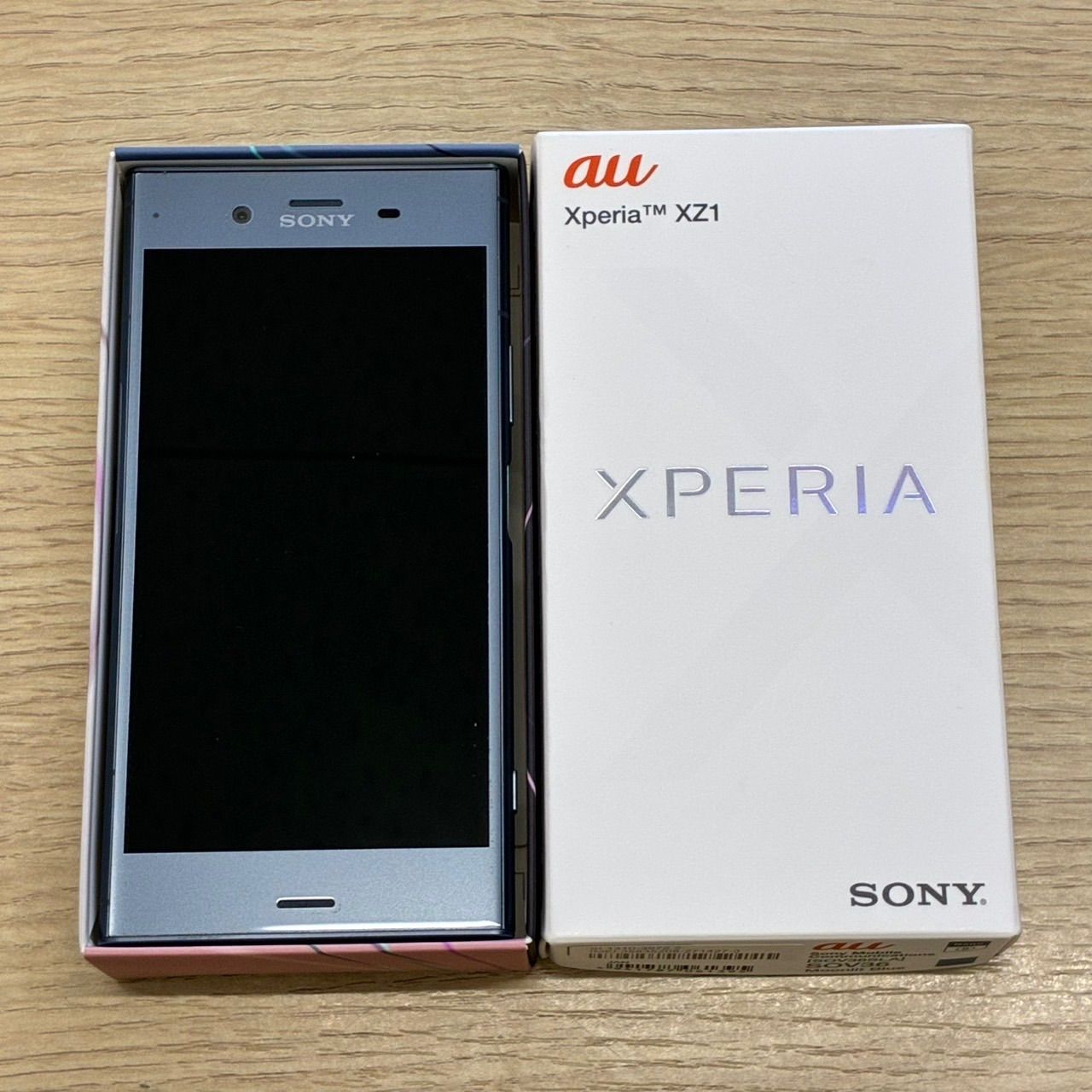 Y0724]【現状品】au Xperia XZ1 SOV36 ムーンリットブルー スマホ 本体