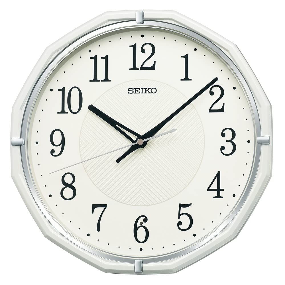 セイコークロック(Seiko Clock) 掛け時計 電波 アナログ 白パール 305×305×47mm KX274W 国内発送 3132d4e6