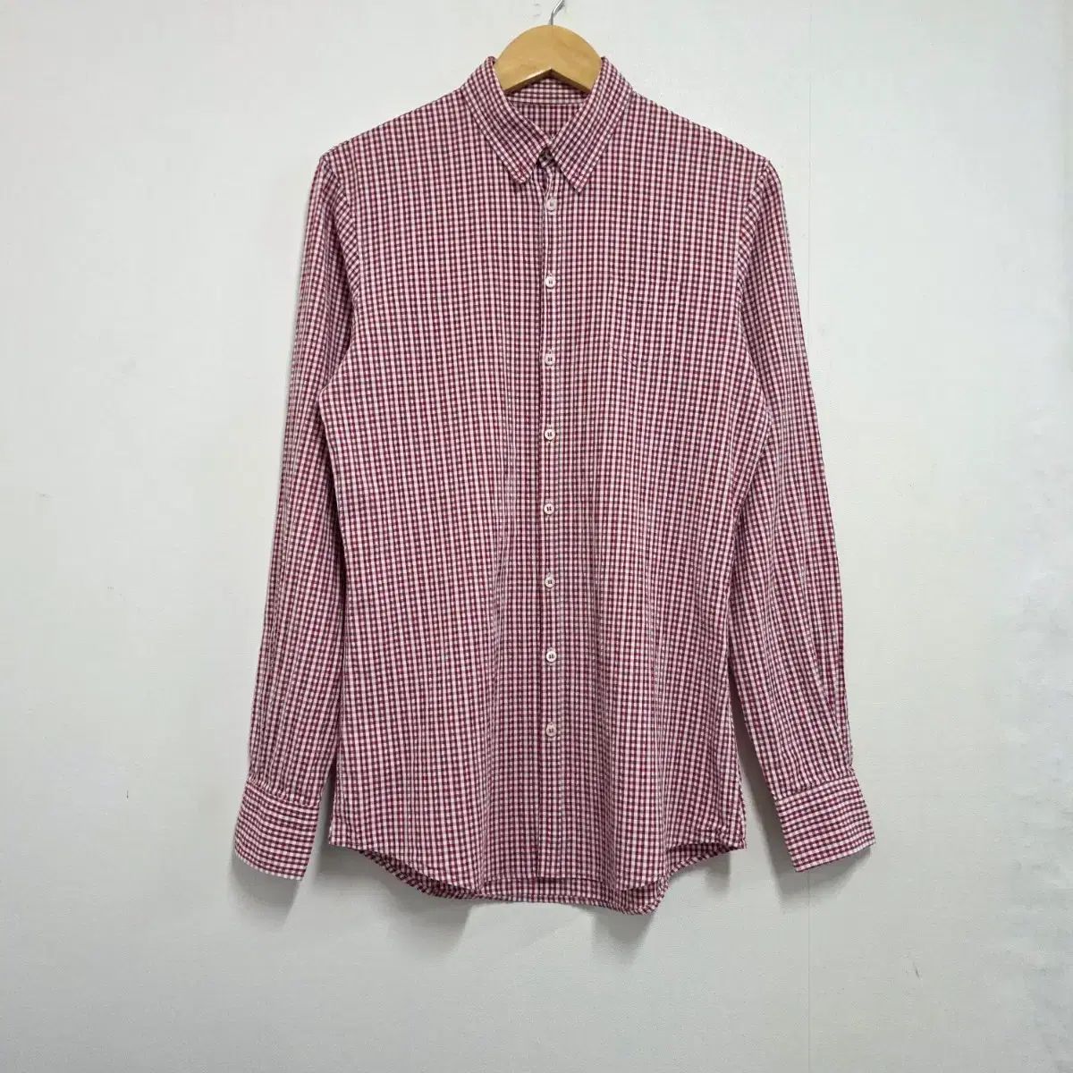 46) DSQUARED2 シアサッカー レッド チェックシャツ