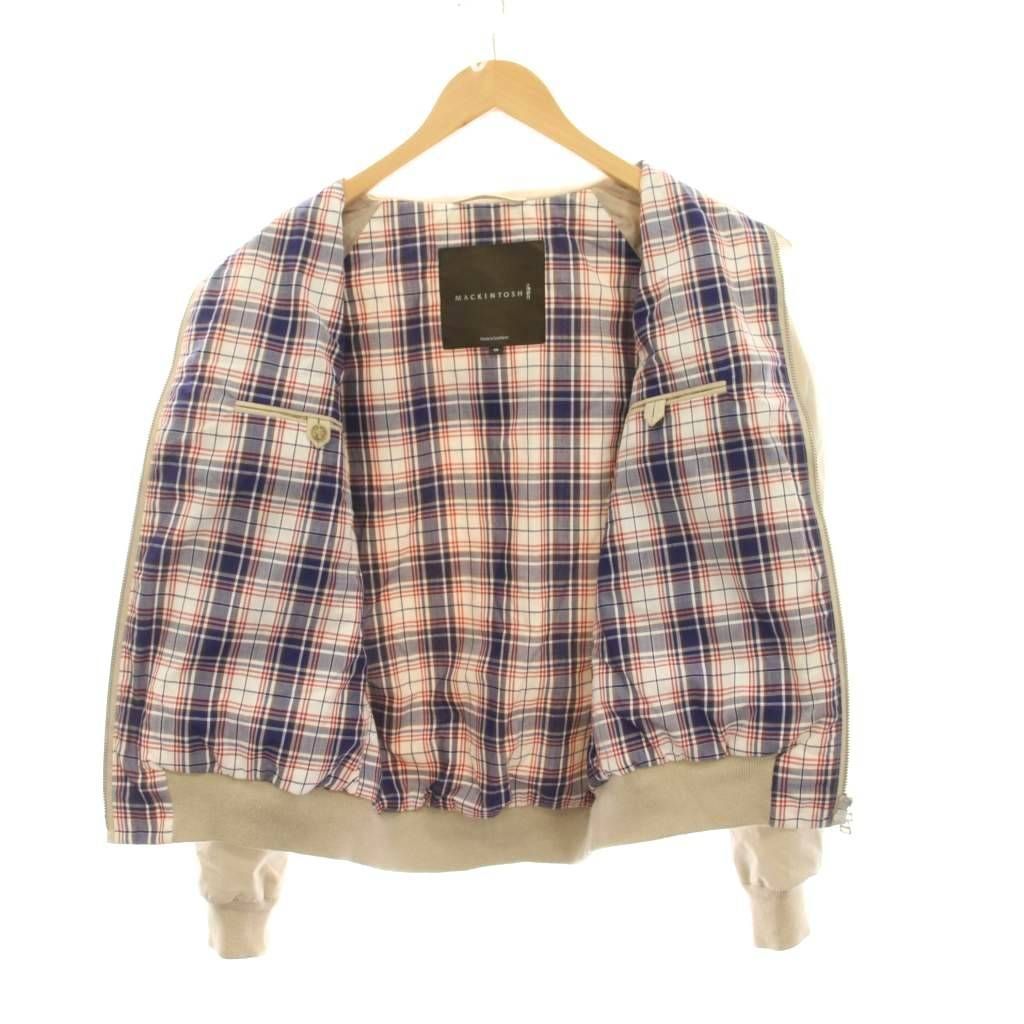 マッキントッシュ　ベージュ チェック裏地　ライナー付き　トリピ マッキントッシュ MACKINTOSH ジャケット ブルゾン ジップアップ
