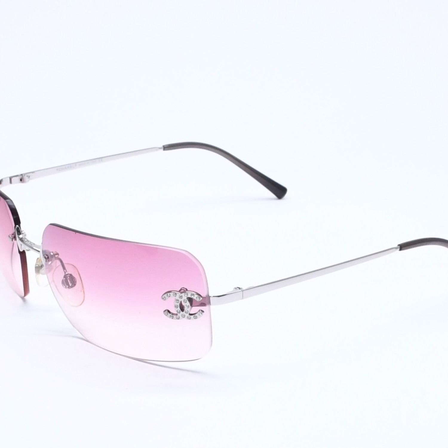 極美品 CHANEL シャネル リムレス サングラス アイウェア 4017-D c.124