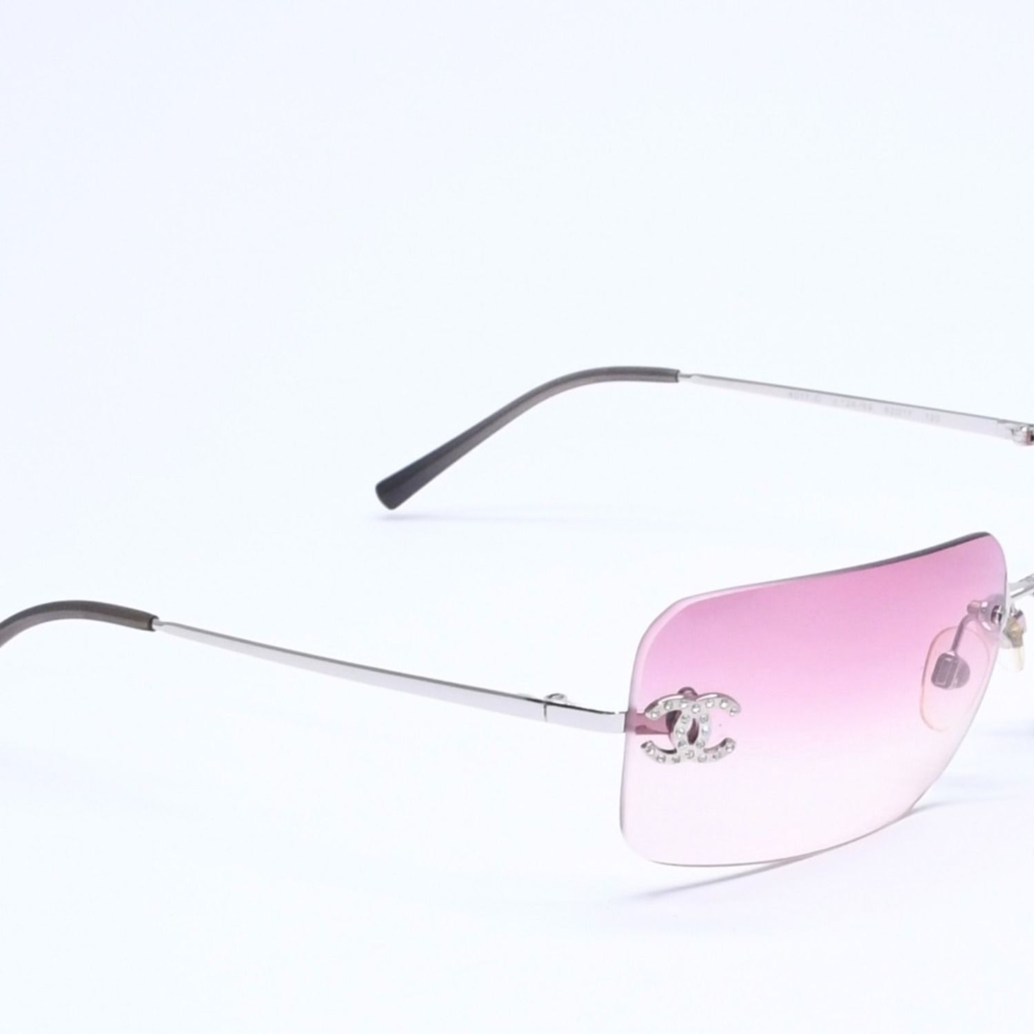 極美品 CHANEL シャネル リムレス サングラス アイウェア 4017-D c.124
