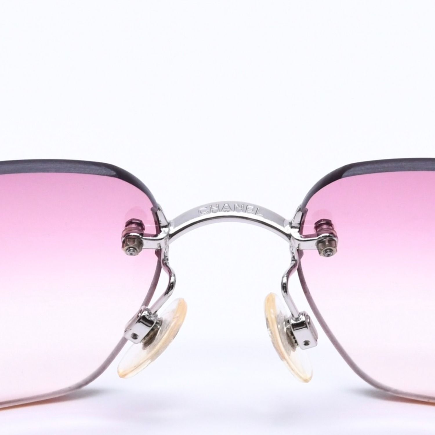 極美品 CHANEL シャネル リムレス サングラス アイウェア 4017-D c.124