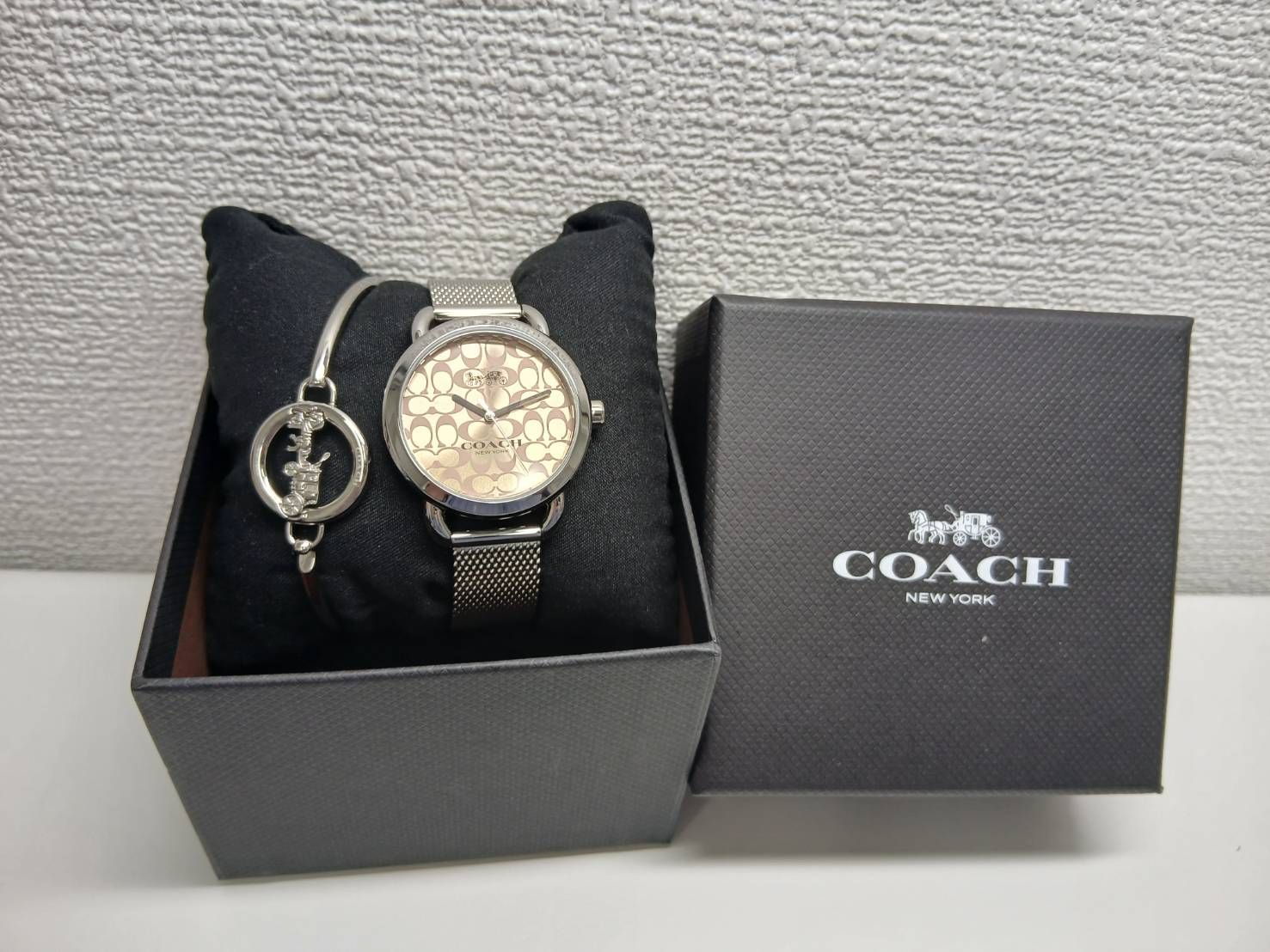 ■COACH コーチ 腕時計＆バングル セット レックス シルバー