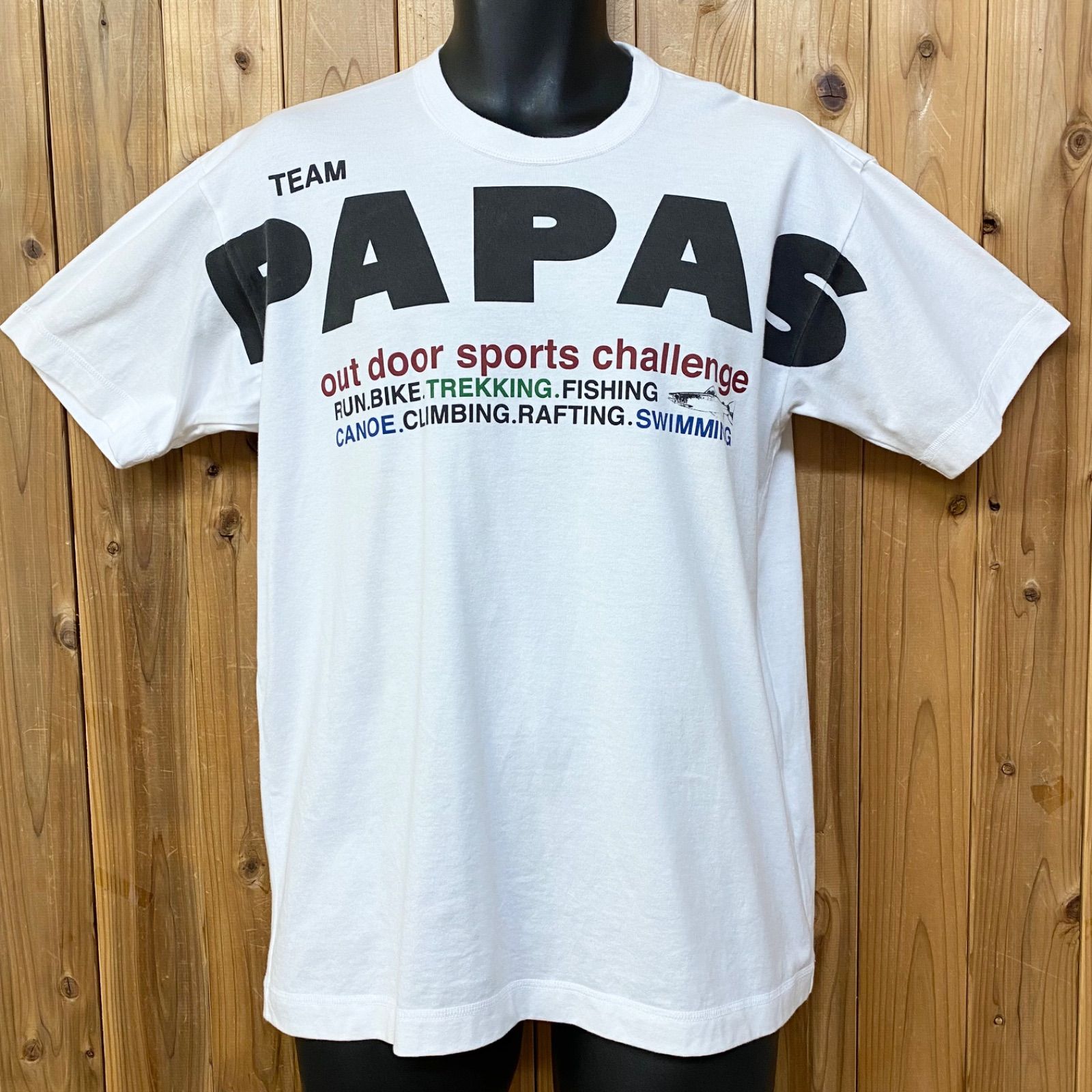 ヴィンテージ》 日本製 PAPAS パパス 『TEAM PAPAS』 半袖 Tシャツ