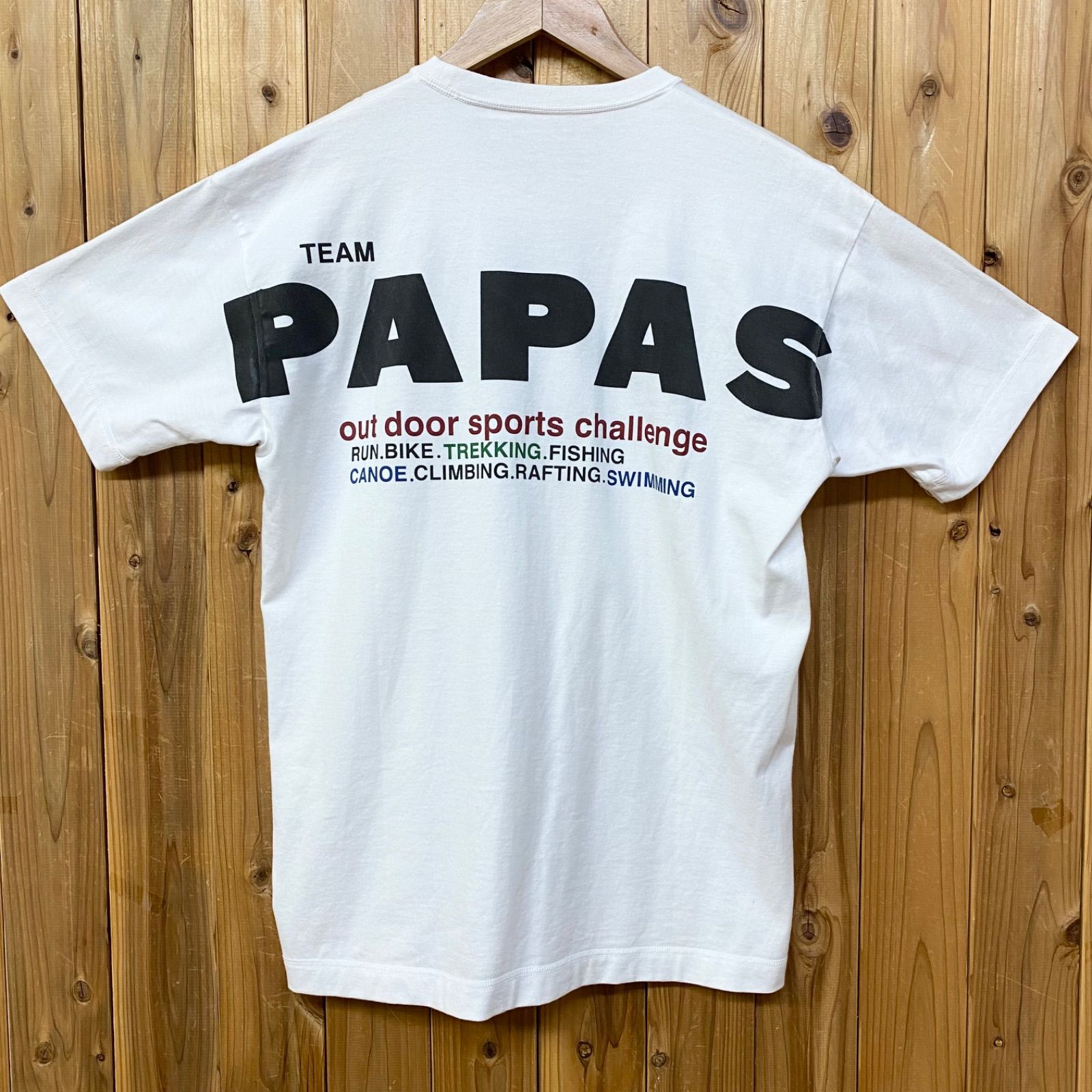 ヴィンテージ》 日本製 PAPAS パパス 『TEAM PAPAS』 半袖 Tシャツ