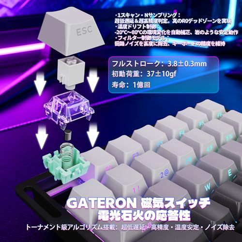 ☆新品☆ATTACK SHARK×MAMBASNAKE M36HE 有線 片手ゲーミング