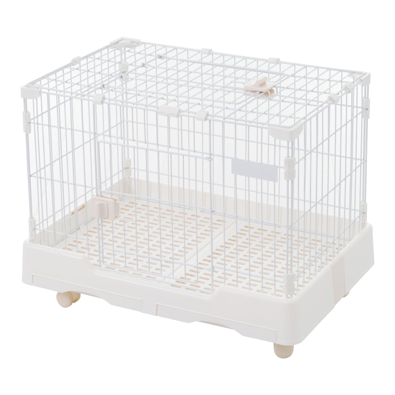 ★新品★【新色登場】OSJ ケージ ウサギ 犬 猫ケージ 小動物用 室内飼い 引き出しトイレ付 掃除簡単 移動便利 キャスター付 スチール製 天井扉 脱走防止 いぬ ネコ うさぎ ハムスター 頑丈 キャット 休憩所 ペット用品 (ホワイト) 393159ca