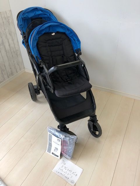 クリーニング済み　レインカバー付き 説明書付Joie(ジョイー) 二人乗りベビーカー エヴァライトデュオ　レインカバー付き