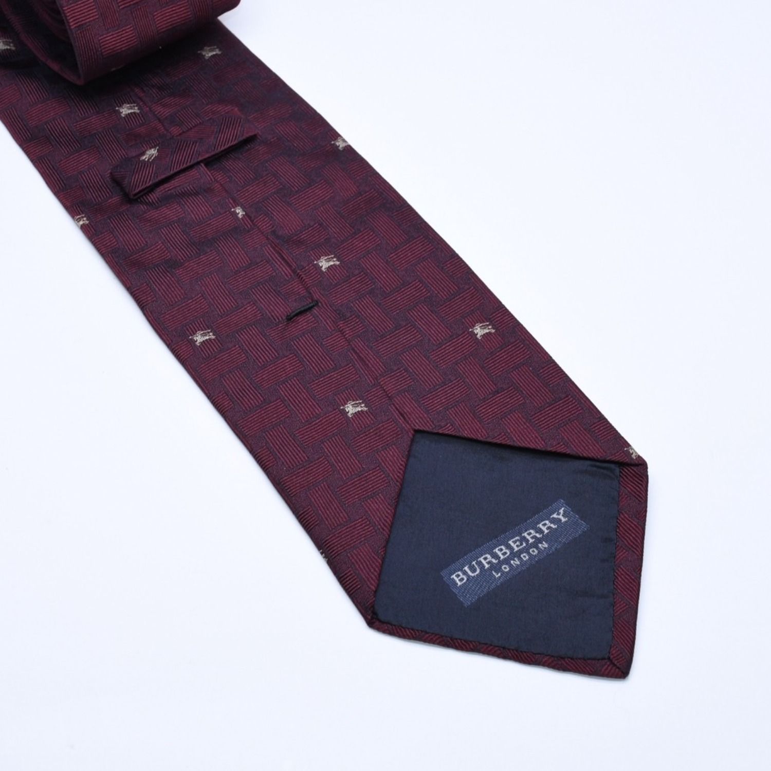 新品同様品 BURBERRY バーバリー ネクタイ ブランドロゴ入り