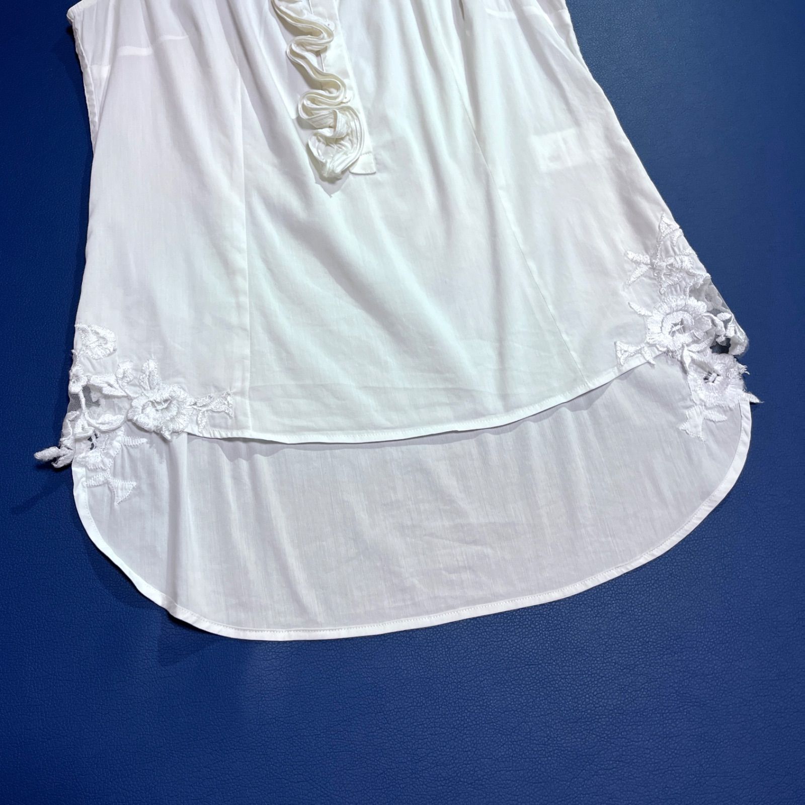kS34 ERMANNO SCERVINO ブラウス アシンメトリー レース 刺繍
