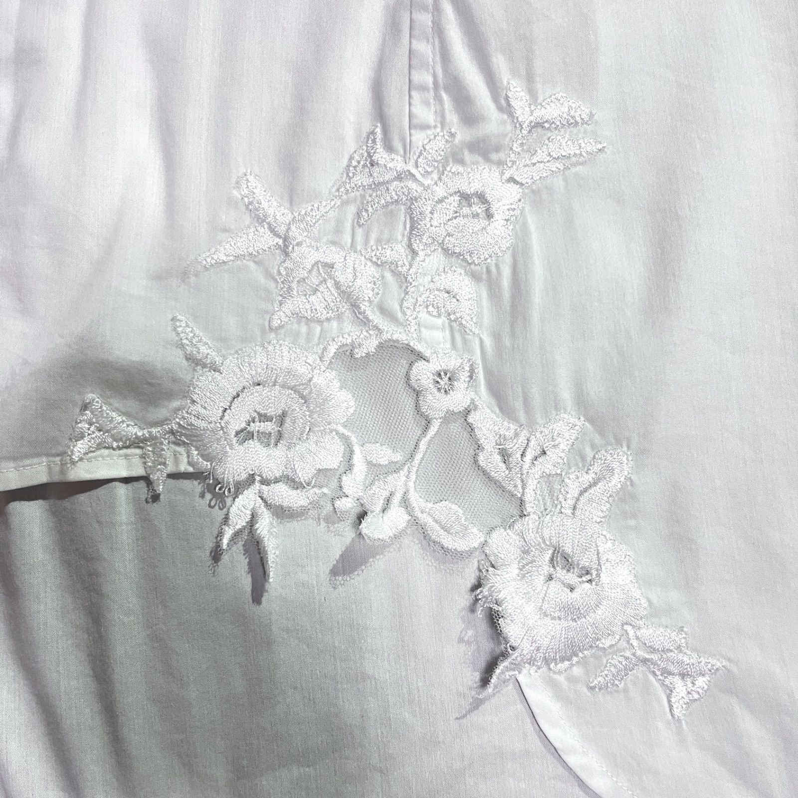kS34 ERMANNO SCERVINO ブラウス アシンメトリー レース 刺繍