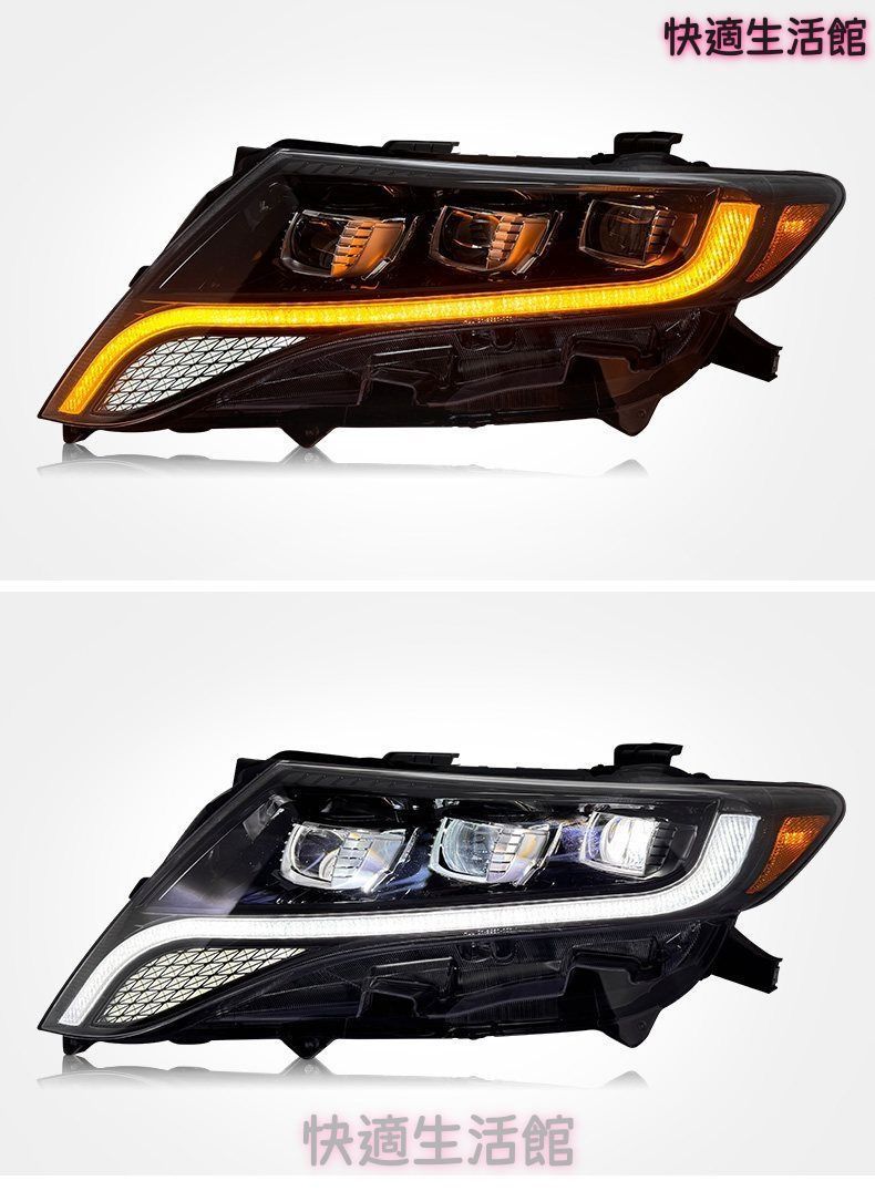 人気 トヨタ ヴェンザ (Toyota Venza) 2009-2013 年式 専用 ヘッドライト ユニット LED デイタイムランニングライト 流れるウインカー プロジェクター ドレスアップ カスタムパーツ PC/ABS製 左右1対 かっこいい gzj718