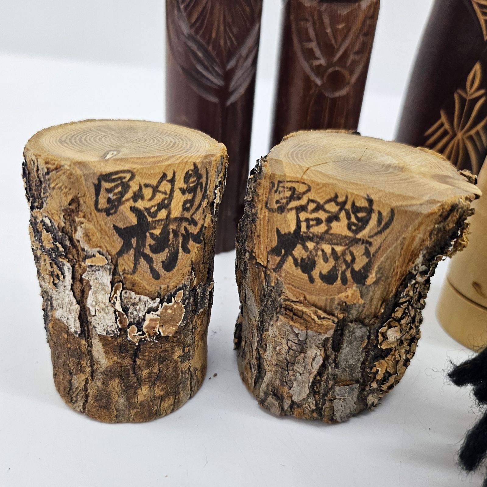西*村様 木製の置物（こけしのような形状の容器） アイヌ 木彫り 置物 こけし 11点セット コロポックル 西山忠男 登別