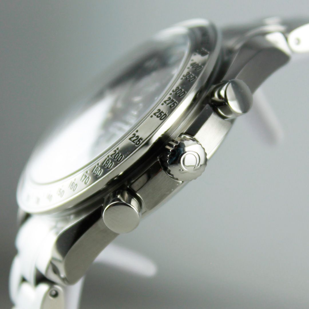 TEC-9 OMEGA オメガ SPEEDMASTER スピードマスター 175.0083 メンズ 自動巻き クロノグラフ ブラック文字盤 タキメーター デイト シルバー 腕時計 銀座サコム堂 【中古】