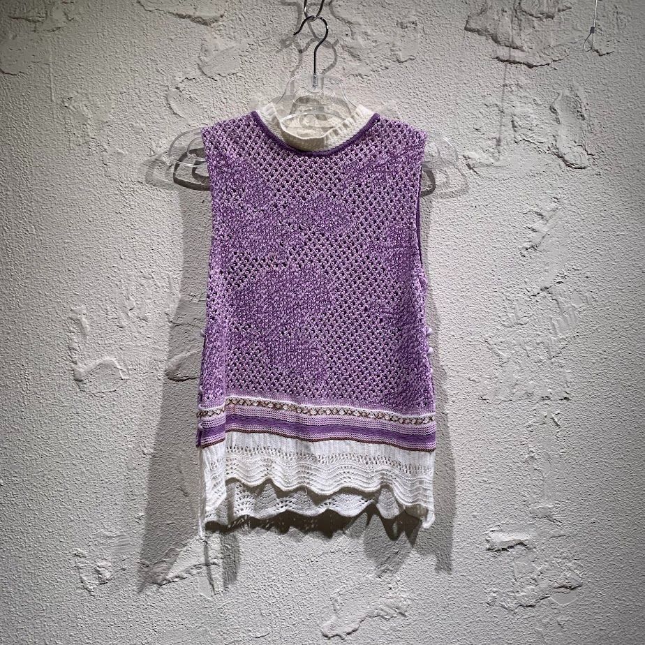 MameKurogouchi 19SS Sleeveless Scala Knit Tops ニットベスト