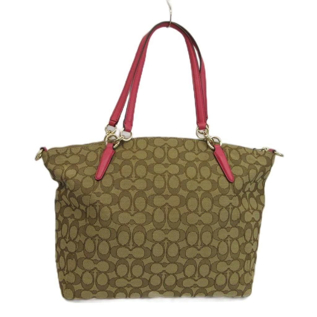 コーチ COACH トートバッグ 肩掛け キャンバス レザー シグネチャー
