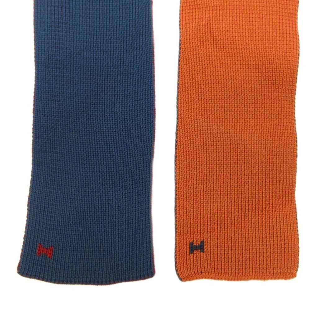 エルメス HERMES キャトルタン ネクタイ ニットタイ スクエアエンド 絹