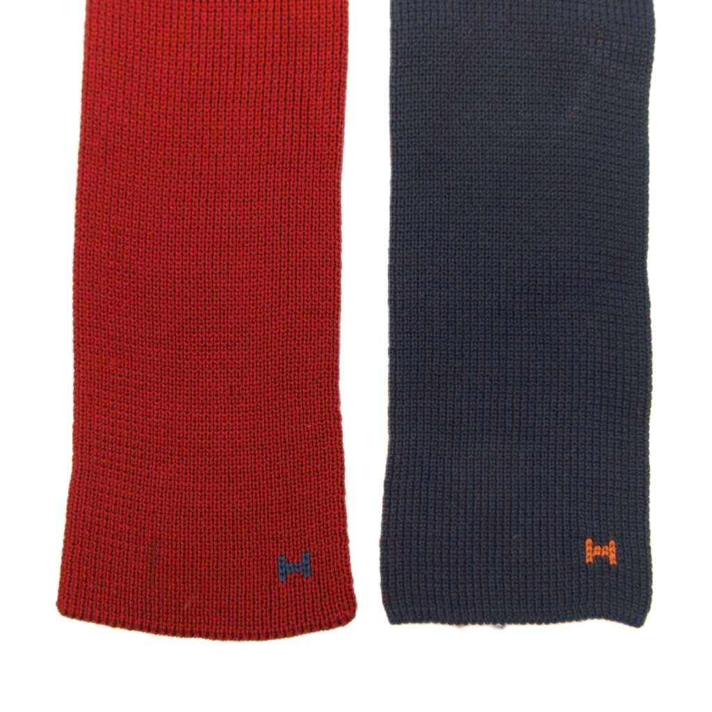 エルメス HERMES キャトルタン ネクタイ ニットタイ スクエアエンド 絹