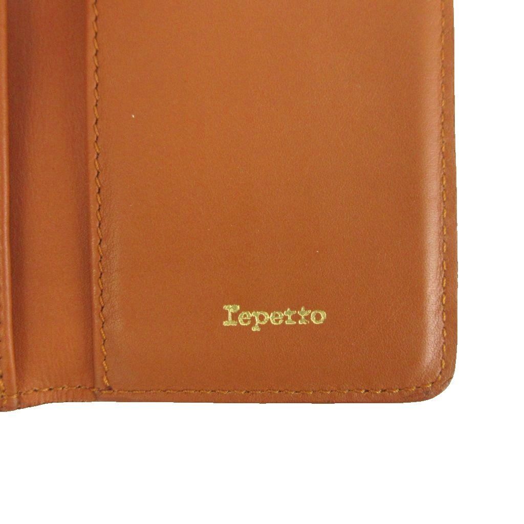 レペット Repetto 財布 三つ折り レザー ロゴ 茶色 ブラウン /XZ