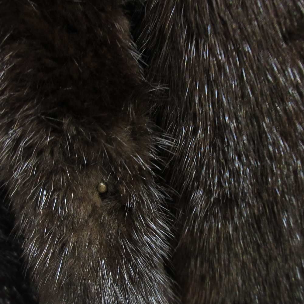 ツヤ◎本毛皮 SAGA MINK ブラック　毛皮 総丈 82 銀サガ　15 サガミンク SAGA MINK 銀サガ ファーコート アウター 毛皮 ミンク