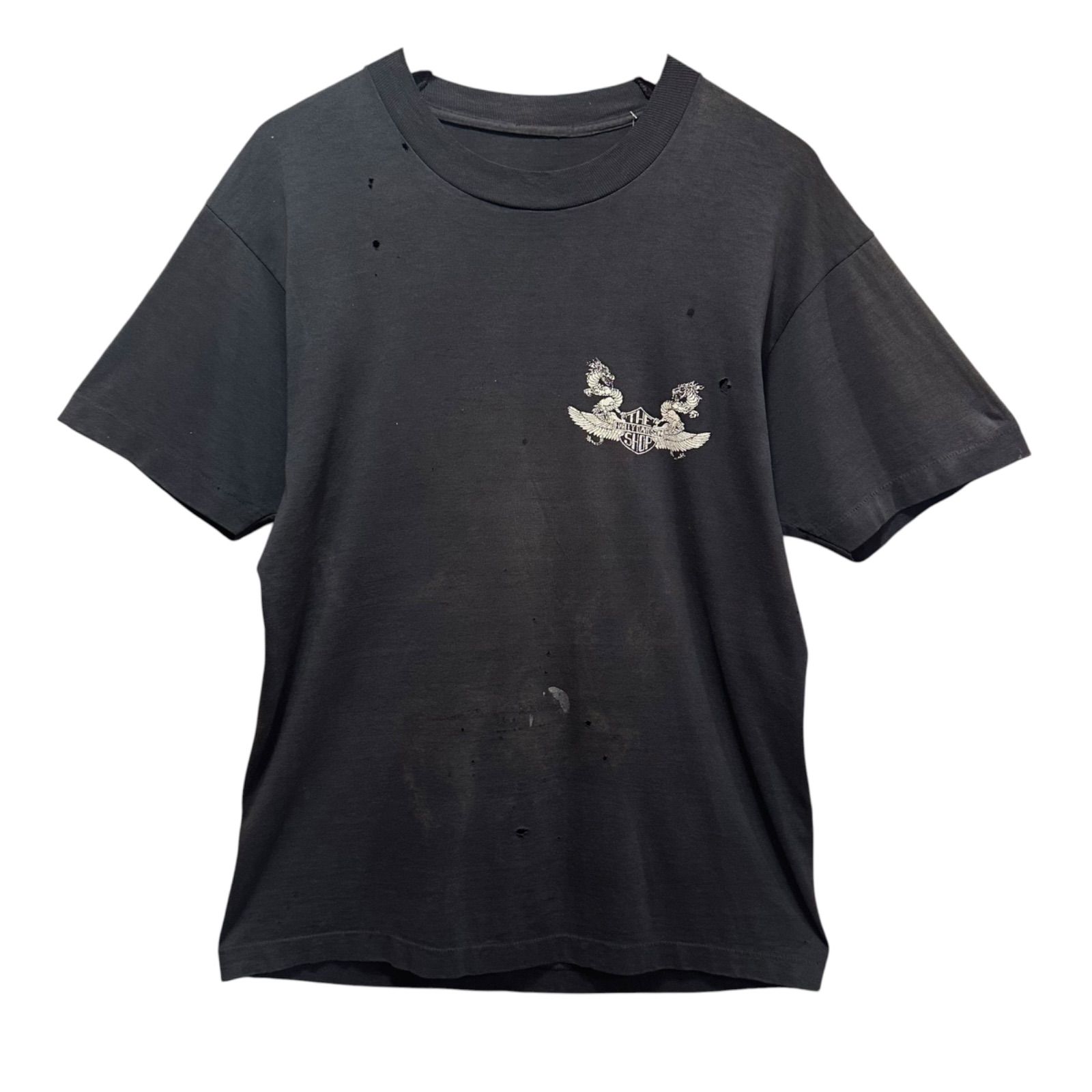 80〜90s Harley-Davidson englewood shop s/s tee　ハーレーダビッドソン　ビンテージ　シングルステッチ　襤褸