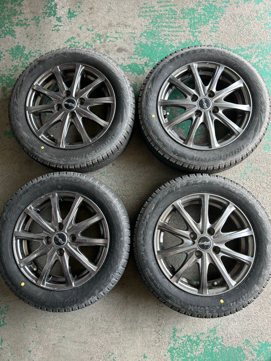 2024年製】EuroSpeed V25 14インチアルミホイール BRIDGESTONE BLIZZAK 