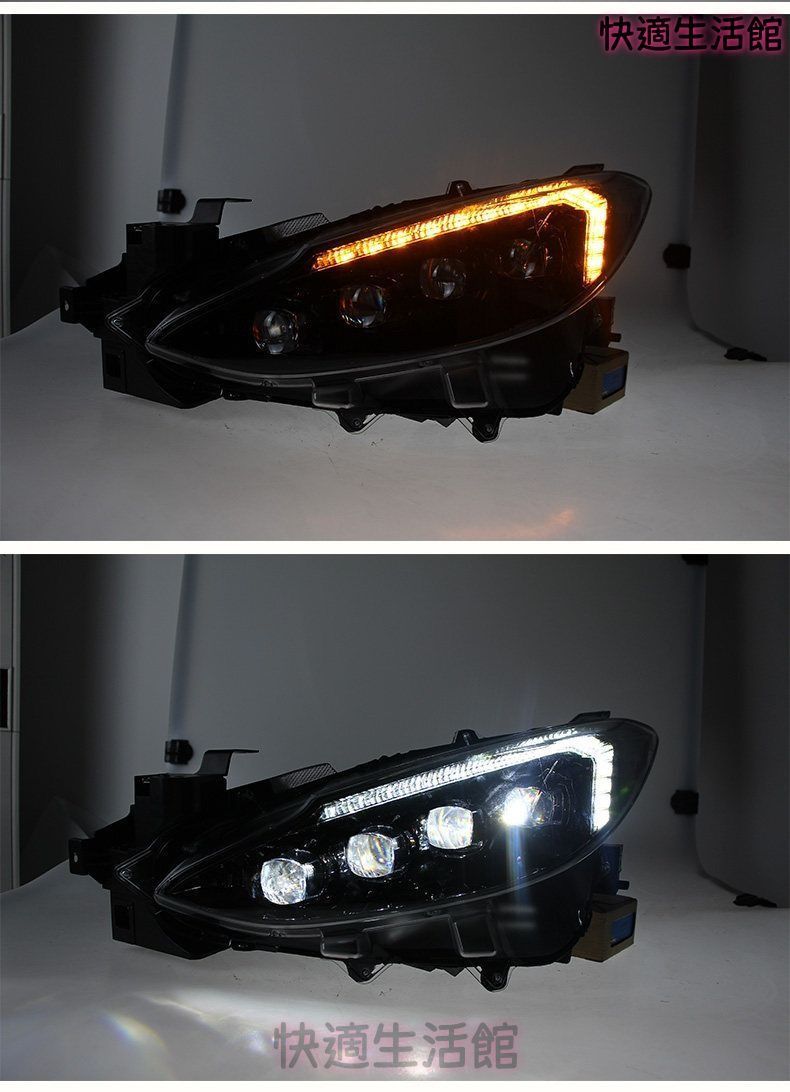人気 Mazda Axela アクセラ 2014-2019 専用 LEDヘッドライトユニット デイライト 流れるウインカー プロジェクター 補助遠光LED PC製 左右セット gzj718 147,464円