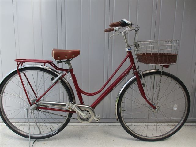 F296★整備済み★完成車発送★中古シティ自転車【ブリヂストン　カジュナ　27インチ　赤　】