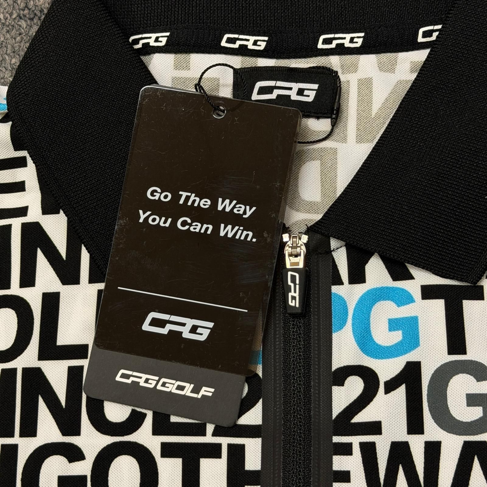 【新品未使用】CPG GOLF ニットポロシャツ 2(M) 未使用 CPG GOLF ハーフジップポロシャツ 半袖 カットソー シーピー