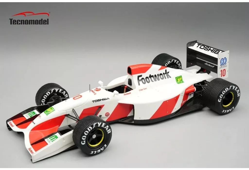 【新品】ミニカー 1/18 フットワーク FA13 1992 ベルギーGP 鈴木亜久里 #10 レインタイヤ車 [TM18-375C]