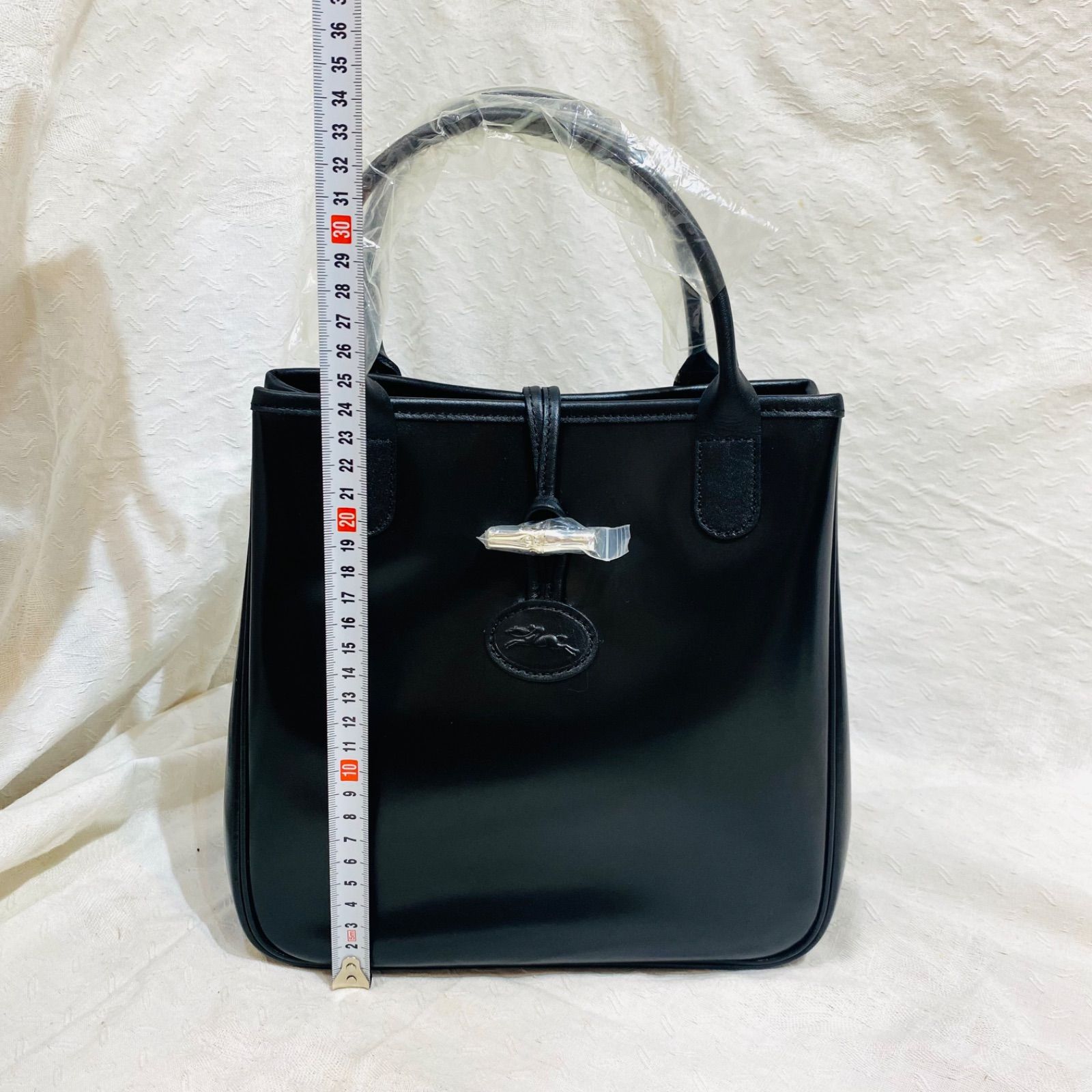 562 未使用 LONGCHAMP ロンシャン ロゾ ハンドバッグ 本革 レザー