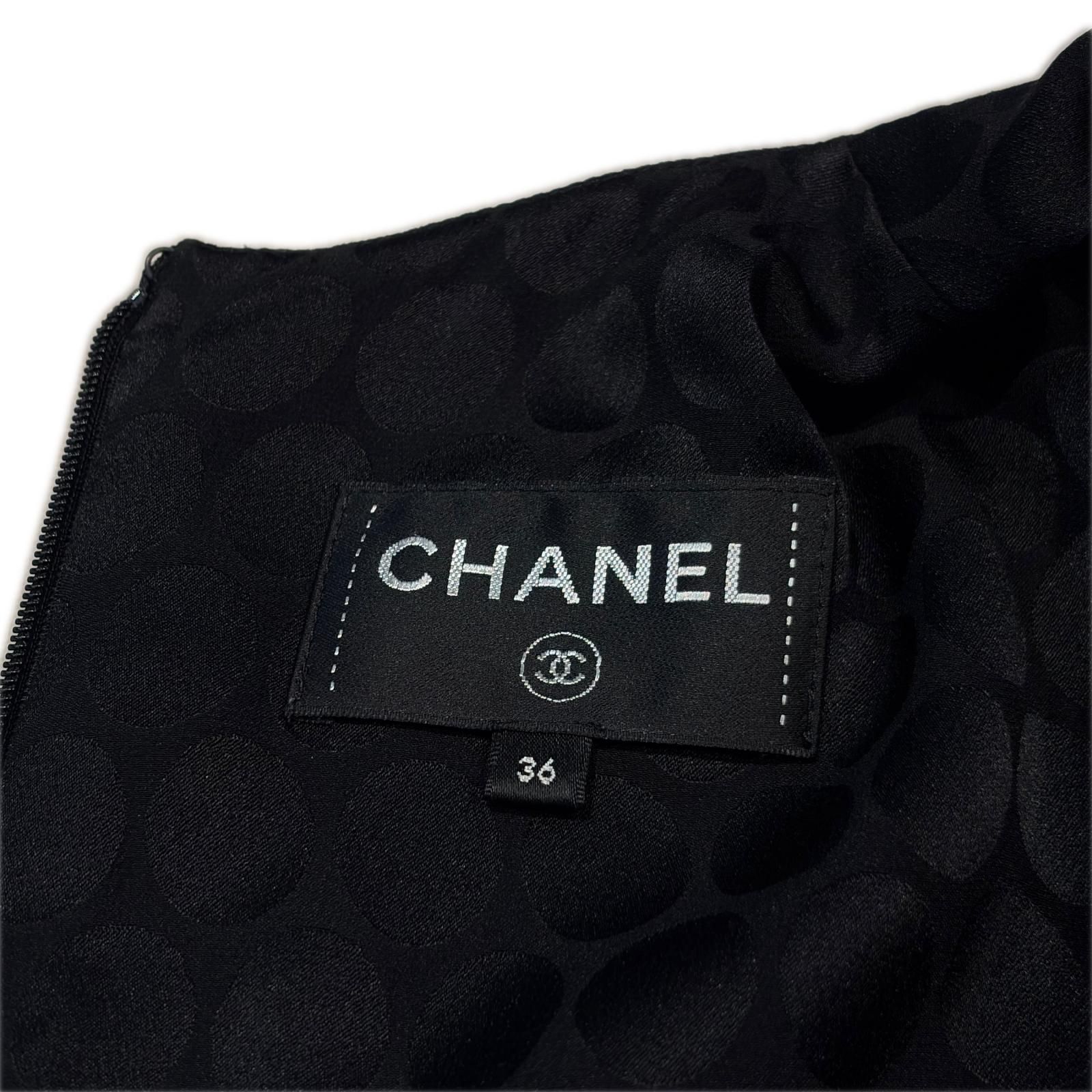 CHANEL シャネル ドット柄ワンピース レディース36（約Sサイズ