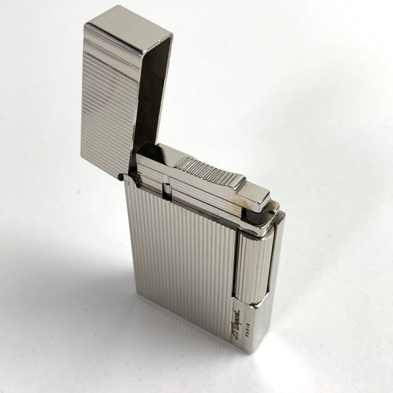【中古品】 S.T.DUPONT エス・テー・デュポン ガスライター ライター COLOR:SILVER ※本体のみ 喫煙具 【206-260717-io-17-fuzh】