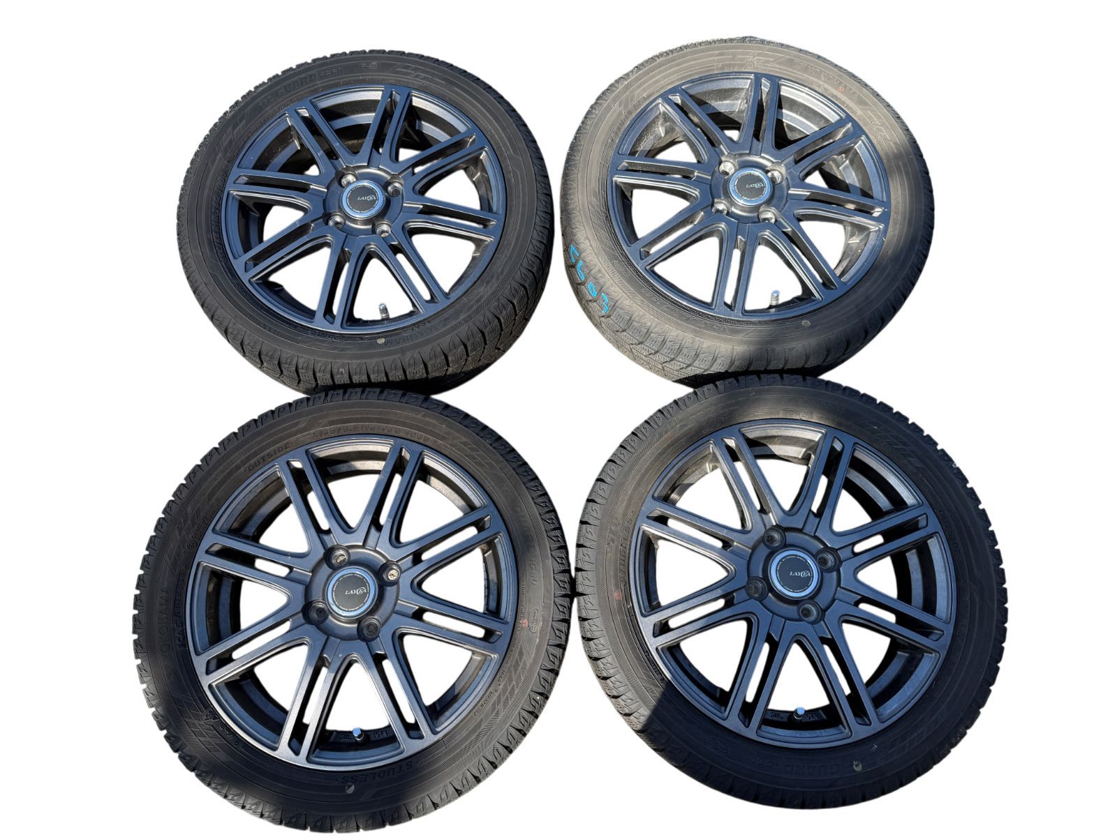 Ｎ　ＢＯＸ　JF3　LAYCEA レイシア　アルミホイール　4本セット　165/55R15　15×4.5J　IS:+45　PCD:100　管理番号:5603