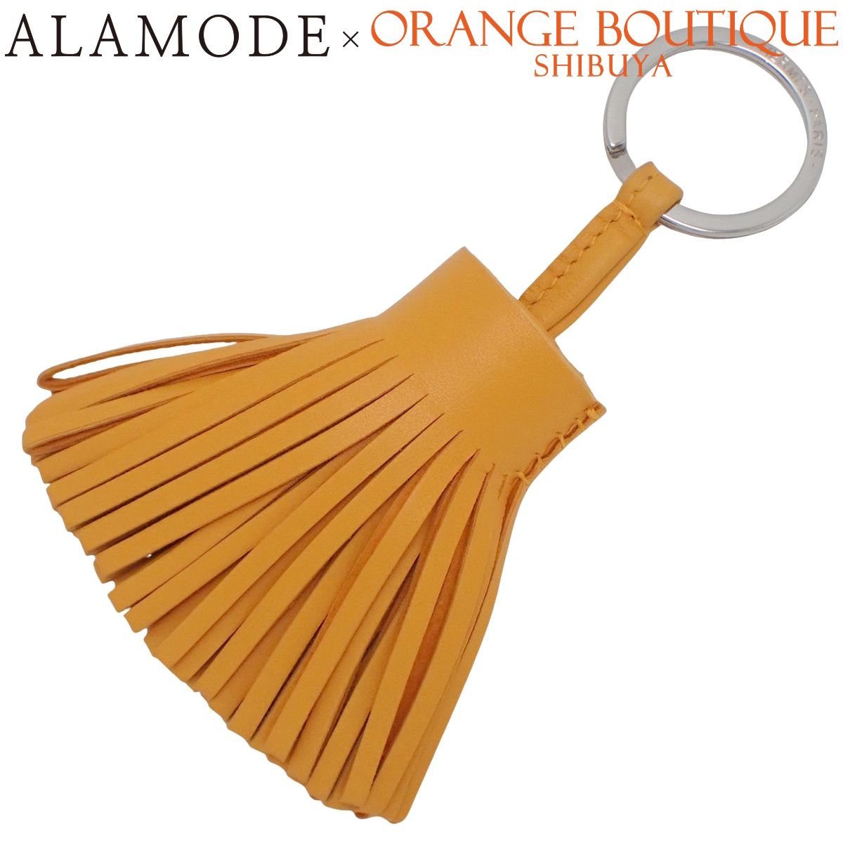 HERMES(エルメス) カルメン ジョーヌドール オレンジ アニョーミロ パラジウム金具 シルバー金具 バッグチャーム キーリング キーホルダー キーチャーム レディース 40802206312【中古】【アラモード】