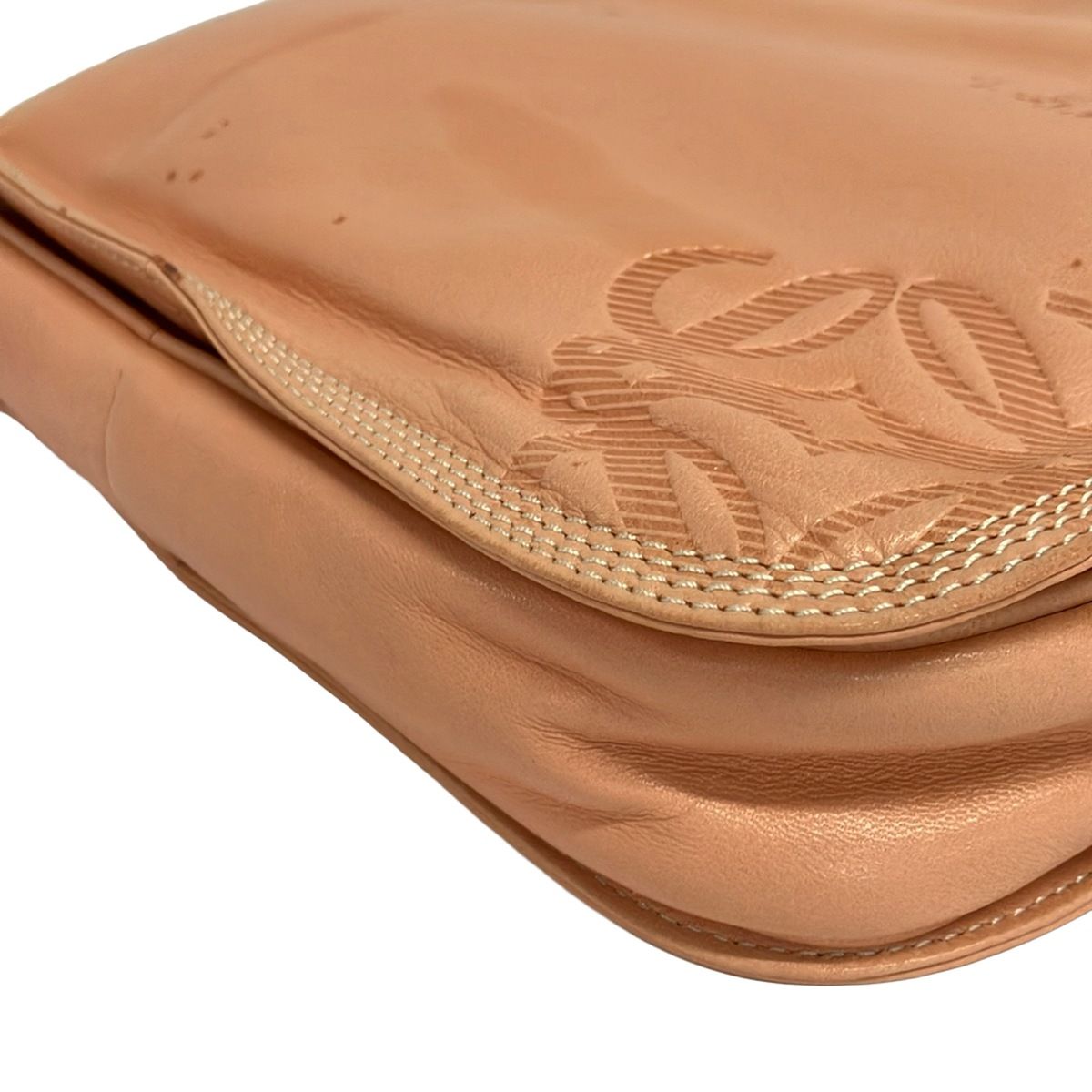 LOEWE(ロエベ) ショルダーバッグ - ピンクベージュ 巾着型 レザー