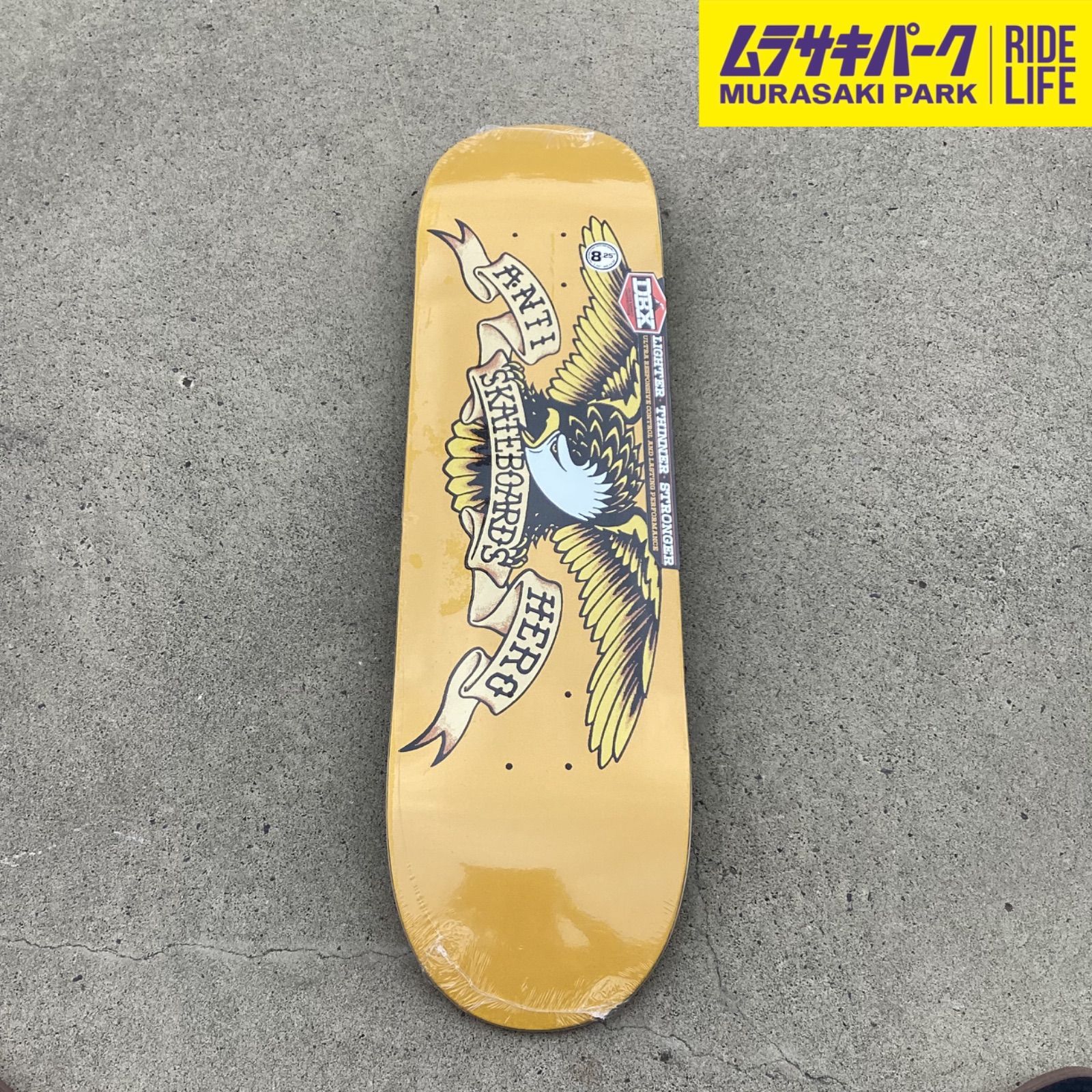 【SALE】【ムラサキパーク公式】ANTIHERO DBX EAGLE YELLOW 8.25 inch アンチヒーロー deckデッキスケボースケートボードSkateboardSKATEBOARD