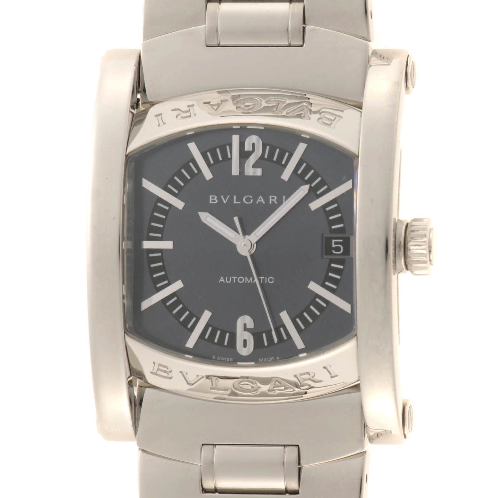 BVLGARI ブルガリ アショーマ AA44S 腕時計 ステンレススチール グレー