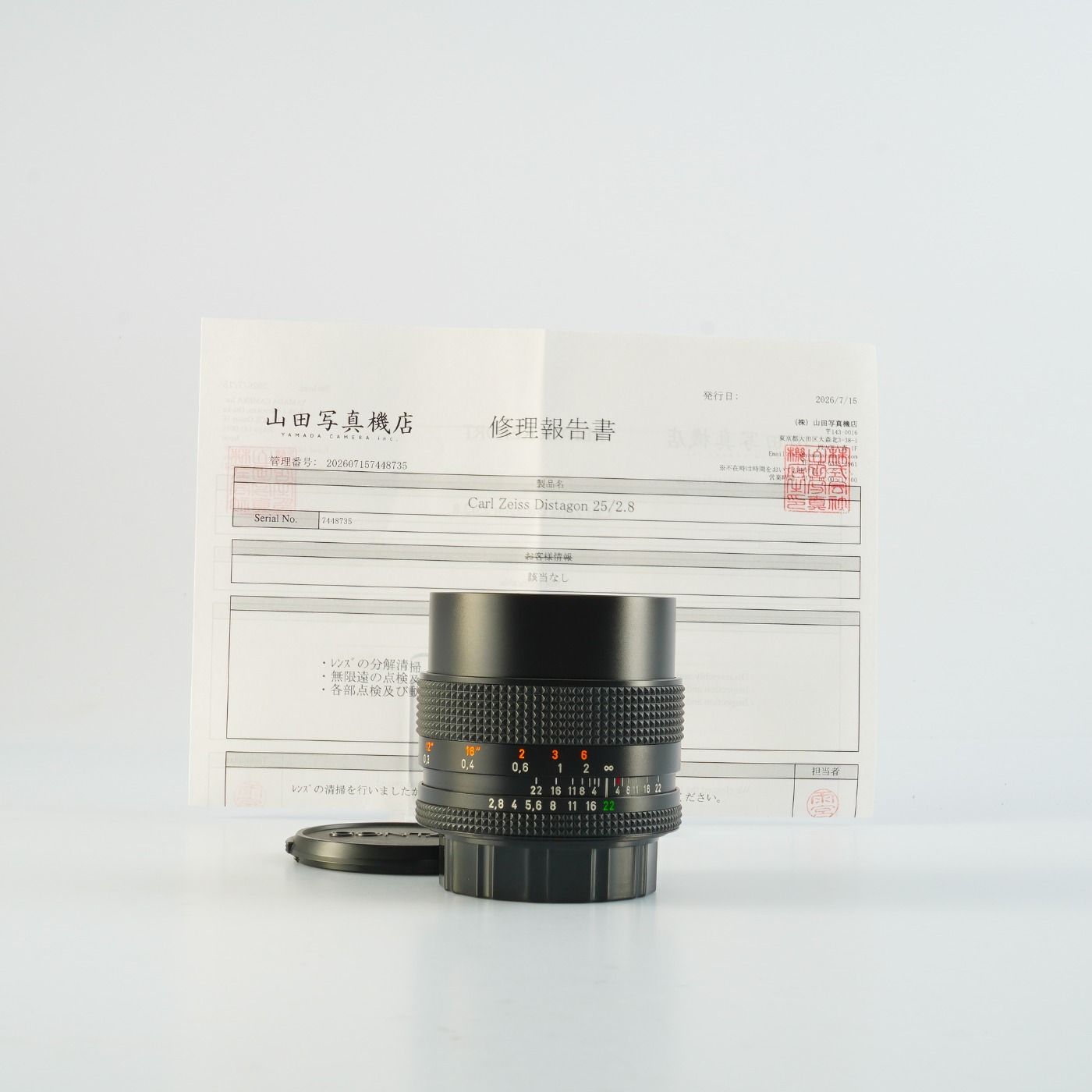 Serviced】 CONTAX コンタックス Carl Zeiss Distagon T* 25mm F/2.8