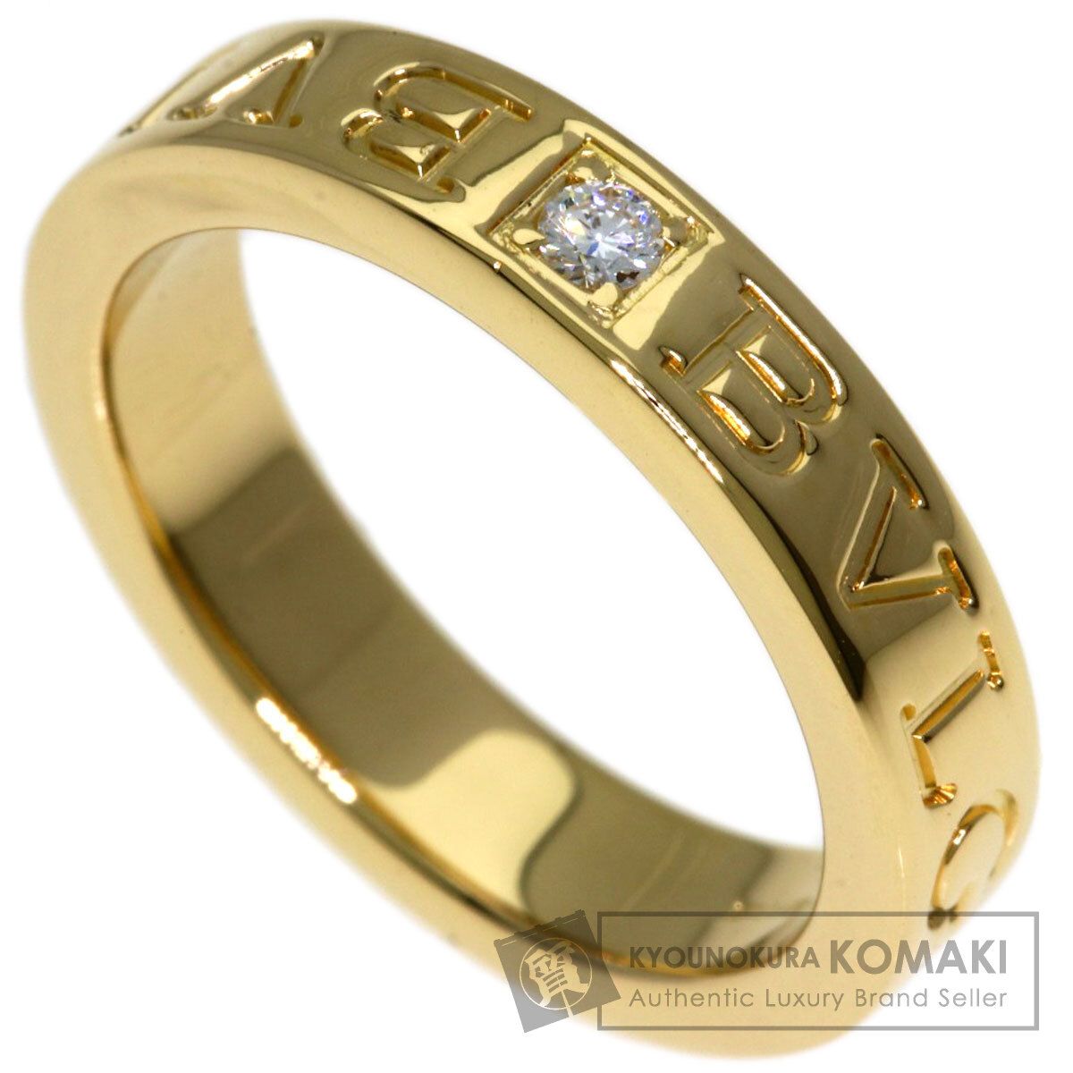 BVLGARI ブルガリ ダブルロゴ 1P ダイヤモンド リング・指輪 K18YG