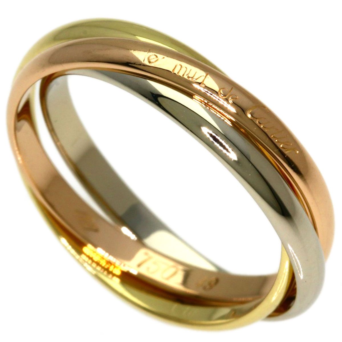 CARTIER カルティエ トリニティ SM #49 リング・指輪 K18YG K18WG
