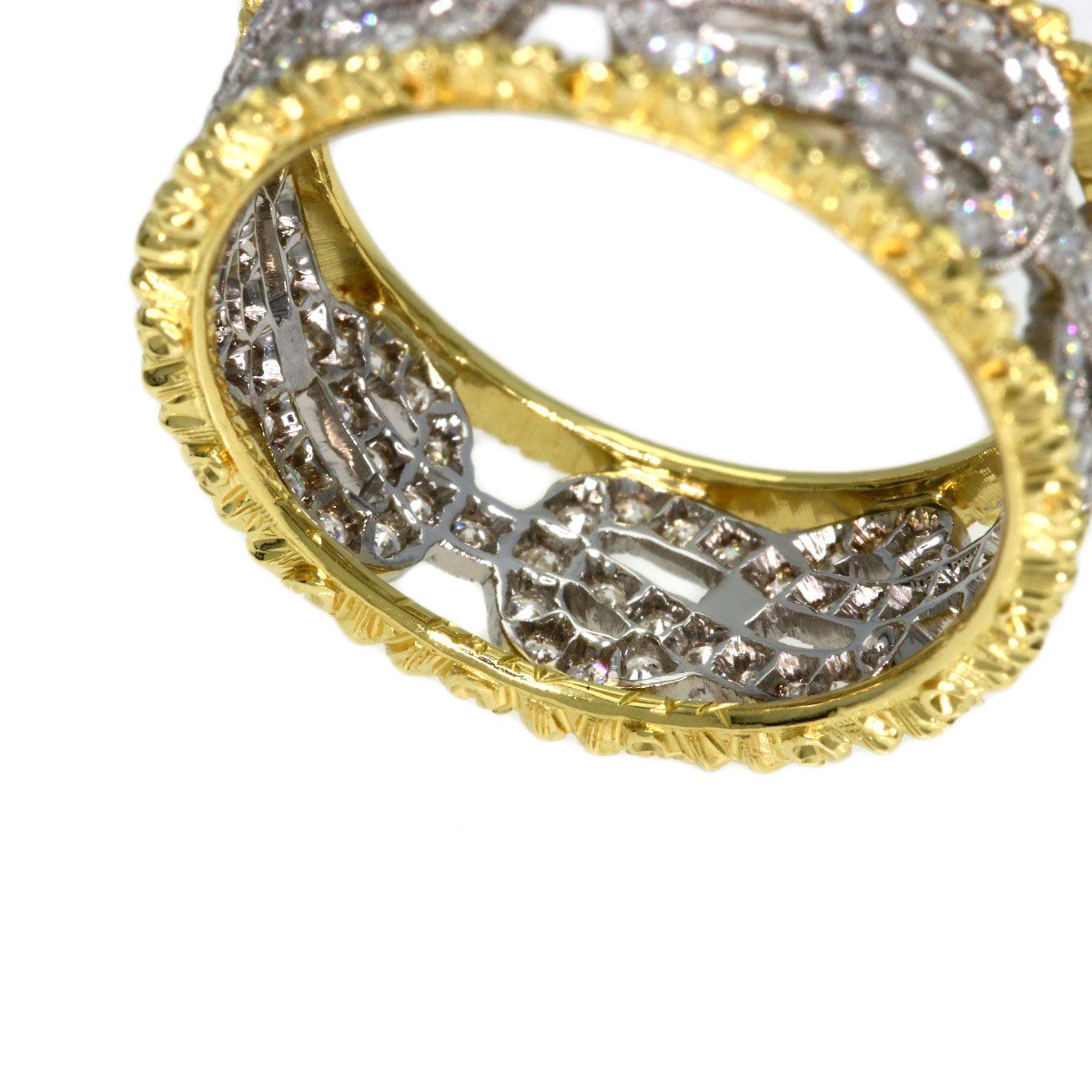 BUCCELLATI ブチェラッティ ダイヤモンド リング・指輪 K18YG K18WG