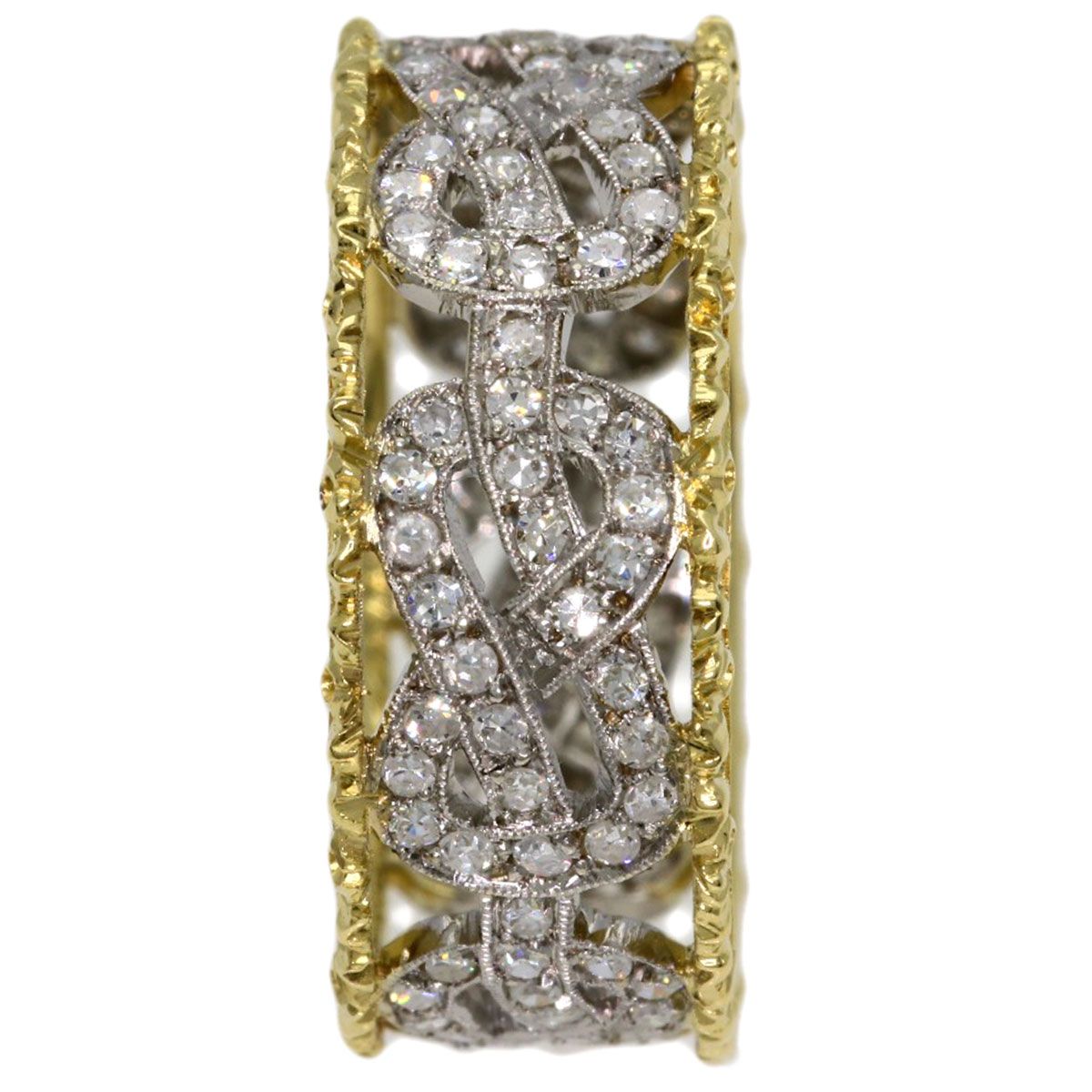 BUCCELLATI ブチェラッティ ダイヤモンド リング・指輪 K18YG K18WG