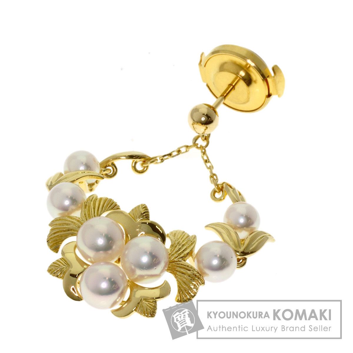 MIKIMOTO ミキモト リーフ ブローチ ブローチ K18YG レディース [中古]