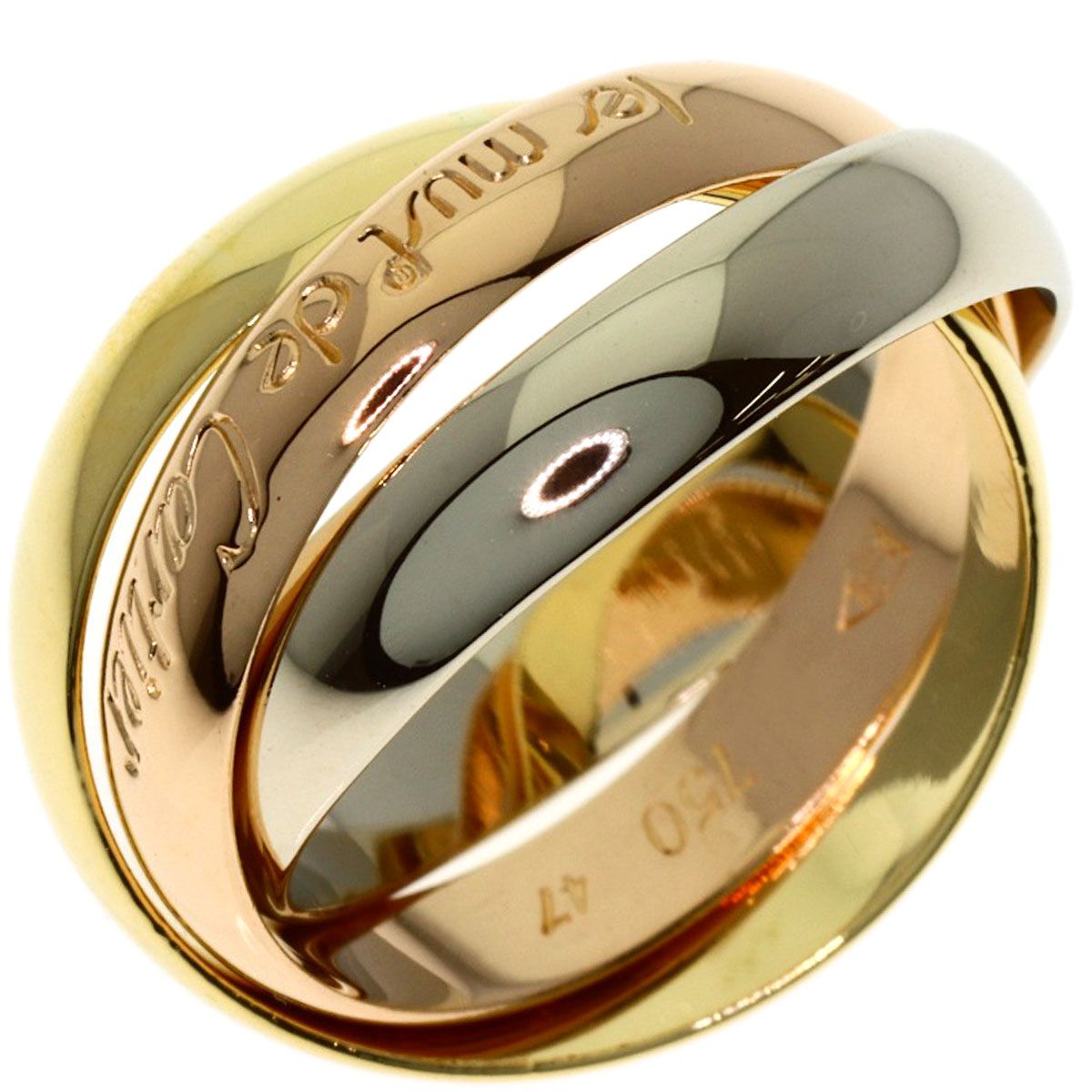 CARTIER カルティエ トリニティ #47 リング・指輪 K18YG K18PG K18WG