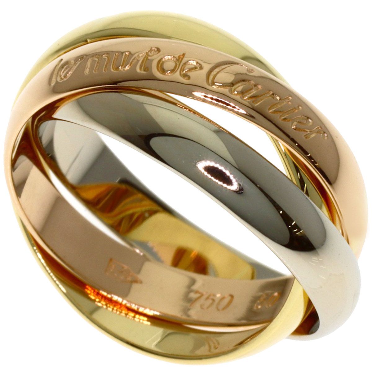 CARTIER カルティエ トリニティ #50 リング・指輪 K18YG K18PG K18WG