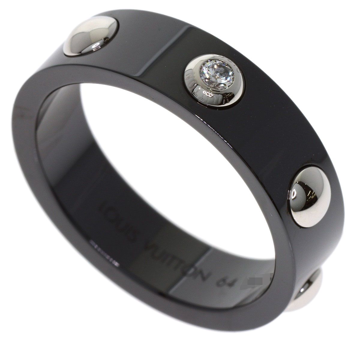 LOUIS VUITTON ルイヴィトン プティット バーグクルー 1P ダイヤモンド 64 リング・指輪 セラミック PT950 レディース 中古 - メルカリ