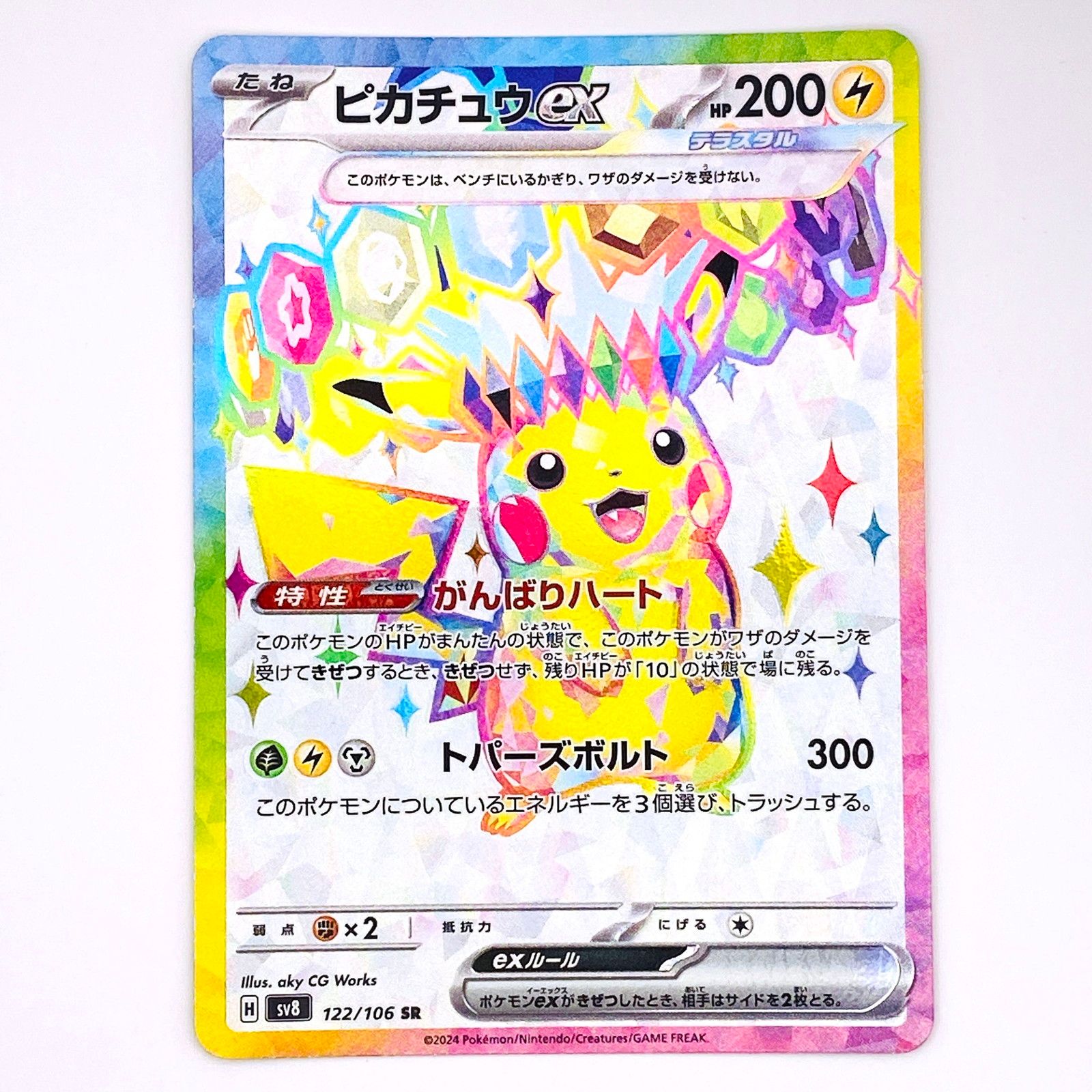 【倉吉店】 中古 SV8 122/106 SR ピカチュウex SV8 拡張パック「超電ブレイカー」【362】