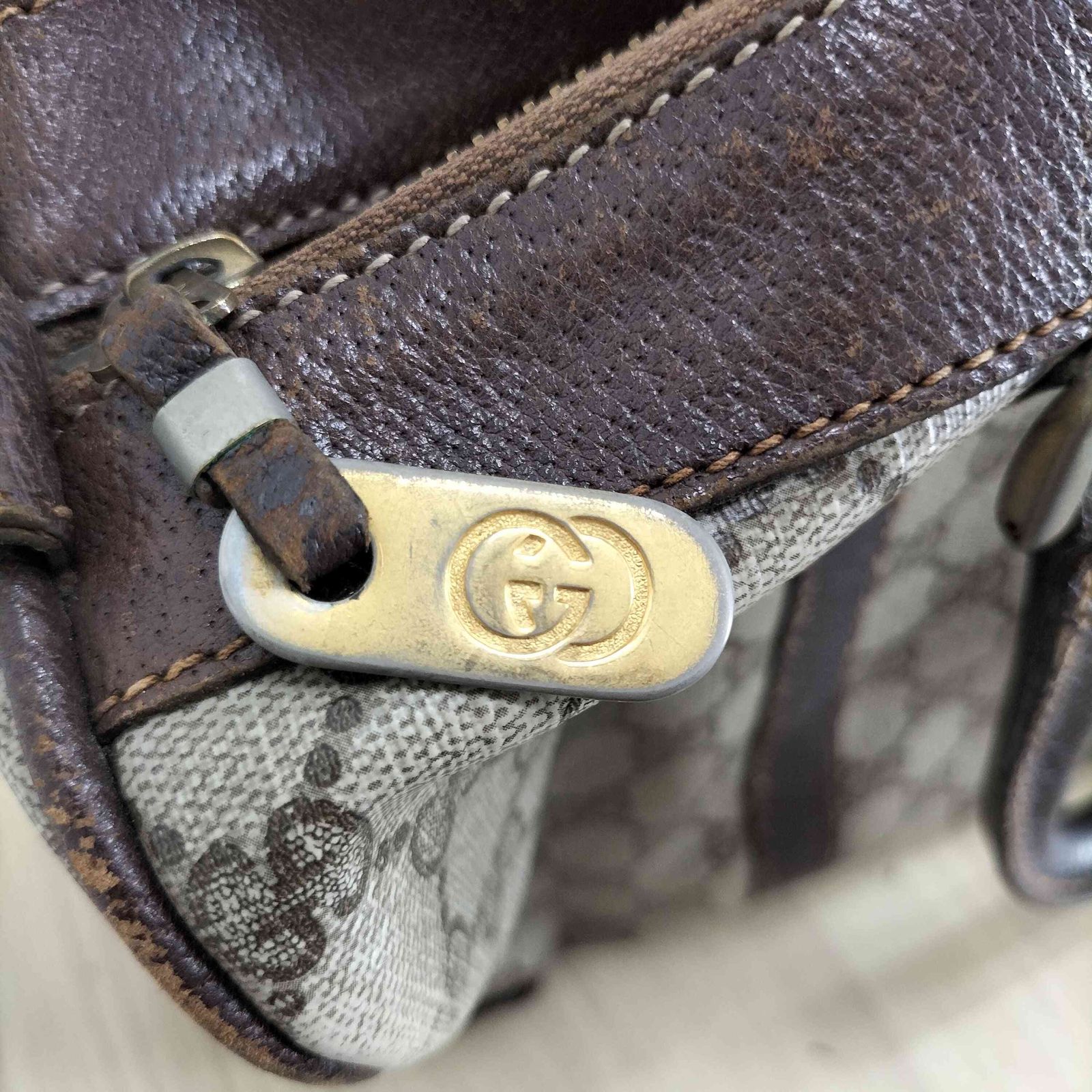 グッチ GUCCI オールド GGスプリーム ボストンバッグ ハンドバッグ old